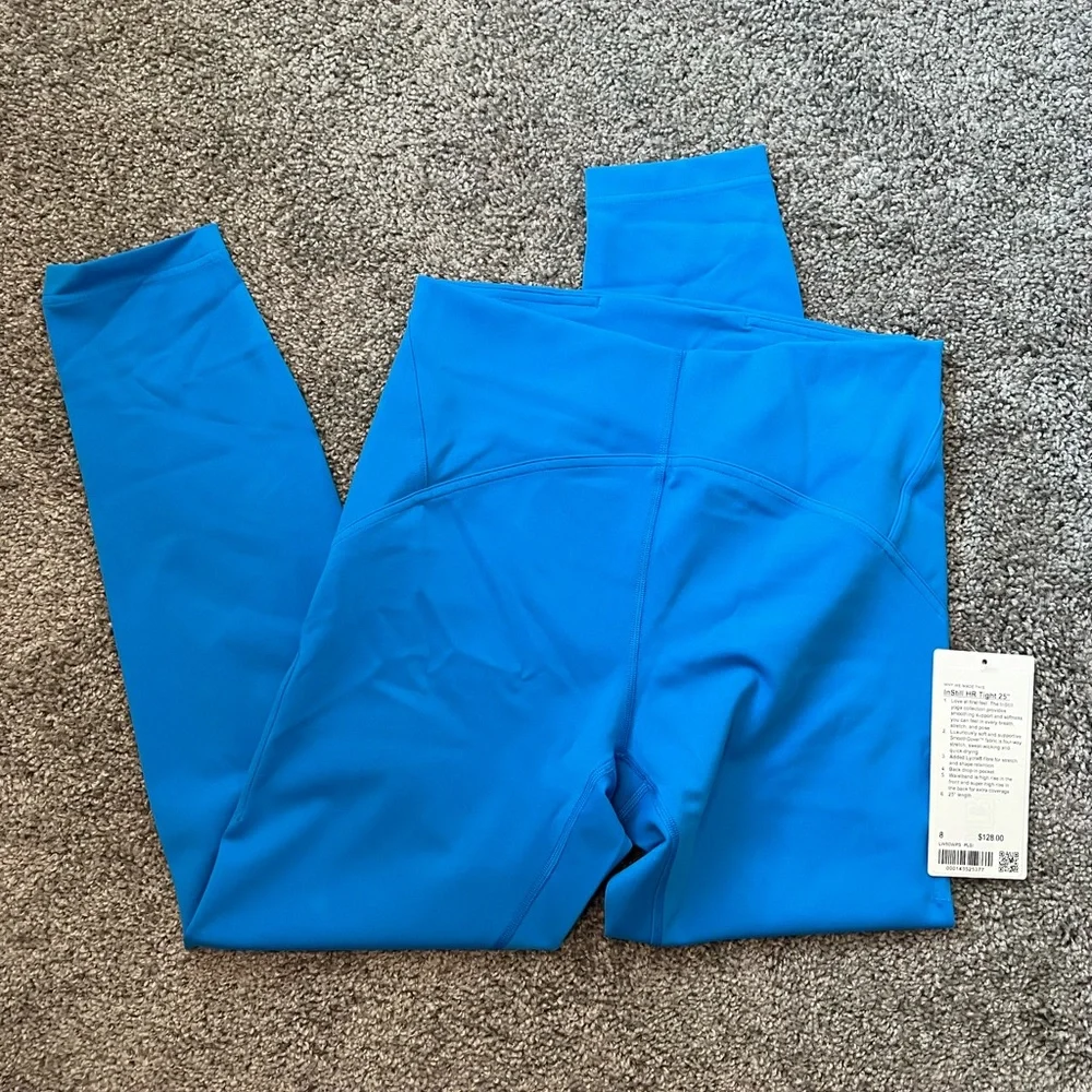 Lululemon InStill HR Tight 25” Size 8 Pool Blue Lulu Leggings High Rise NWT RARE - Picture 4 of 11